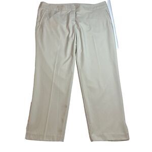 IZOD Soft Cooling Flat Front Crop Womens Pants Sz 18 Golf Athletic Athleisure